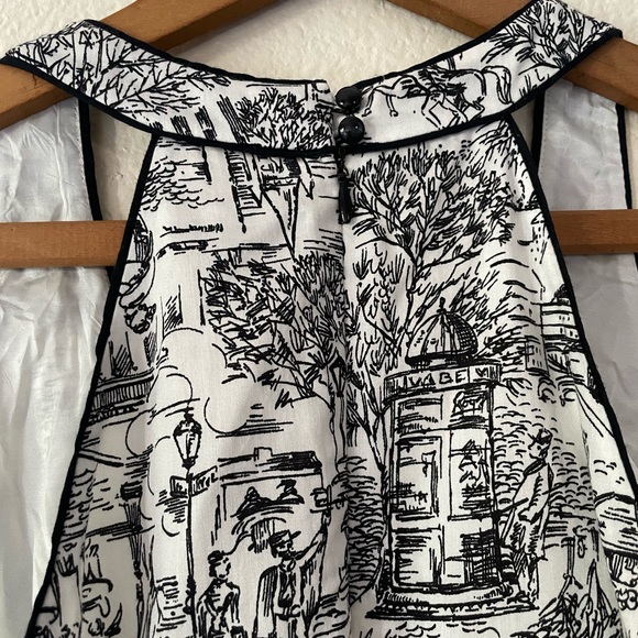 French Scenic Printed Dress• - Picture 6 of 6